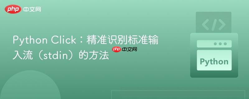 Python Click:精准识别标准输入流(stdin)的方法