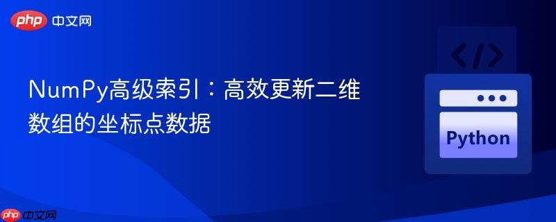 NumPy高级索引:高效更新二维数组的坐标点数据