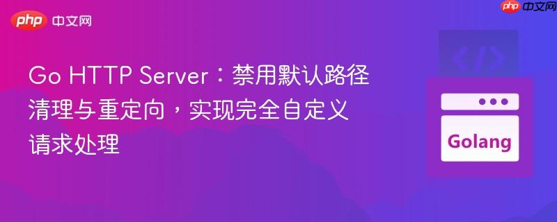 Go HTTP Server:禁用默认路径清理与重定向,实现完全自定义请求处理