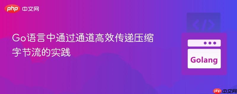 Go语言中通过通道高效传递压缩字节流的实践