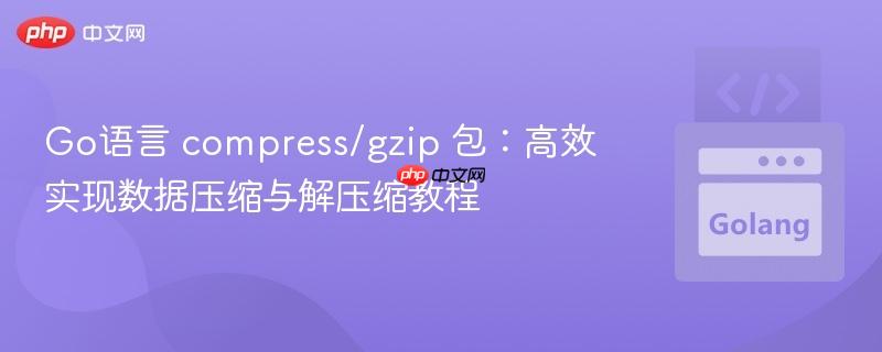 Go语言 compress/gzip 包:高效实现数据压缩与解压缩教程