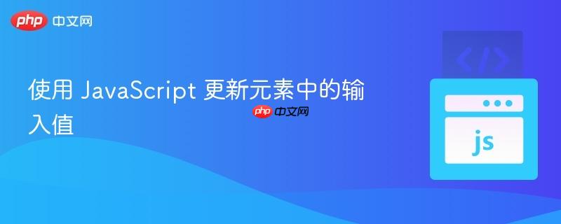 使用 javascript 更新元素中的输入值
