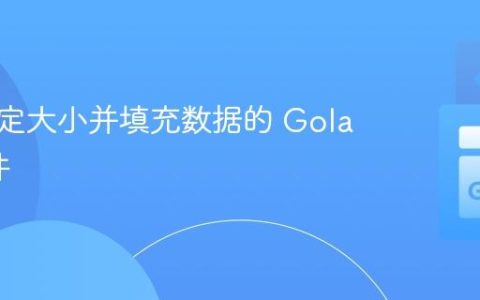 创建指定大小并填充数据的 Golang 文件