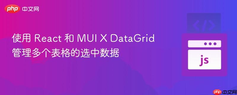 使用 react 和 mui x datagrid 管理多个表格的选中数据