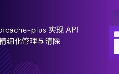 使用 apicache-plus 实现 API 缓存的精细化管理与清除