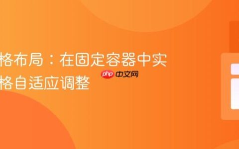 动态网格布局：在固定容器中实现单元格自适应调整