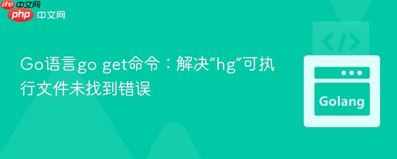 Go语言go get命令:解决“hg”可执行文件未找到错误