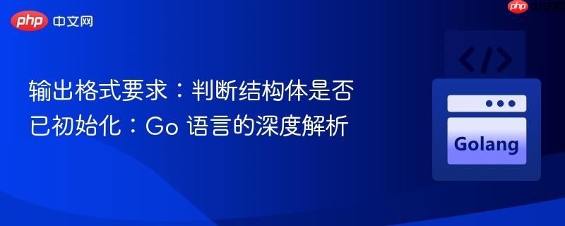 输出格式要求:判断结构体是否已初始化:go 语言的深度解析