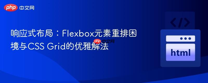 响应式布局:Flexbox元素重排困境与CSS Grid的优雅解法