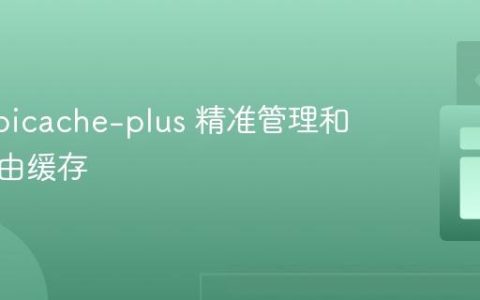 使用 apicache-plus 精准管理和清除路由缓存