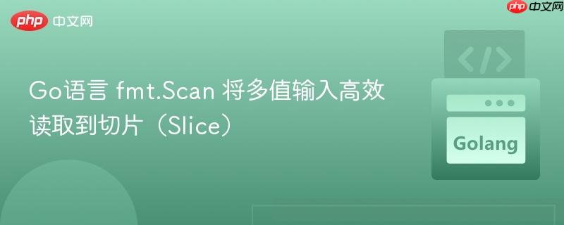 Go语言 fmt.Scan 将多值输入高效读取到切片(Slice)