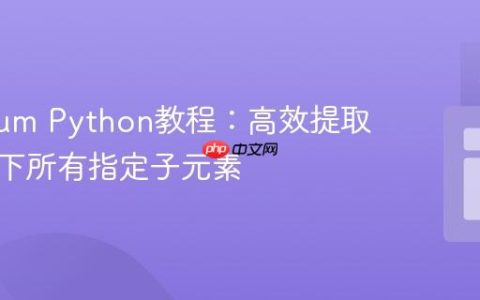 Selenium Python教程：高效提取父元素下所有指定子元素