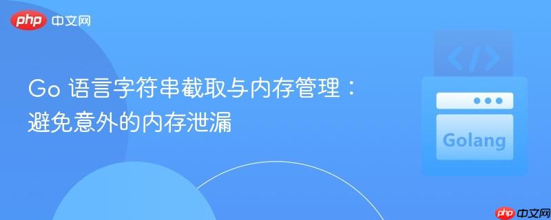 go 语言字符串截取与内存管理:避免意外的内存泄漏