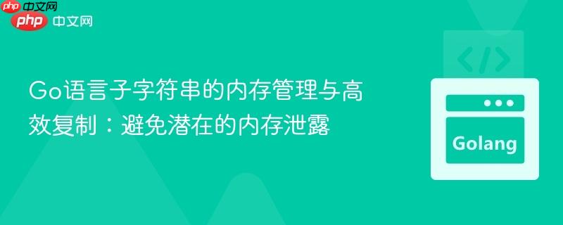 Go语言子字符串的内存管理与高效复制:避免潜在的内存泄露