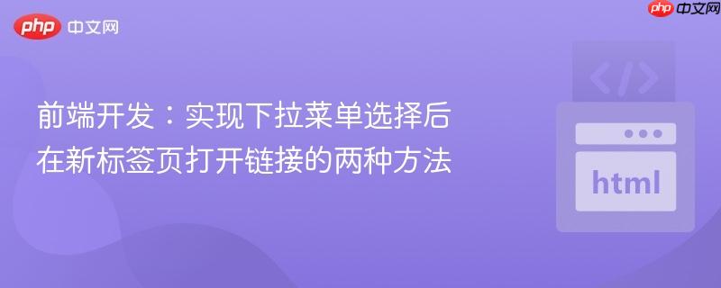 前端开发:实现下拉菜单选择后在新标签页打开链接的两种方法