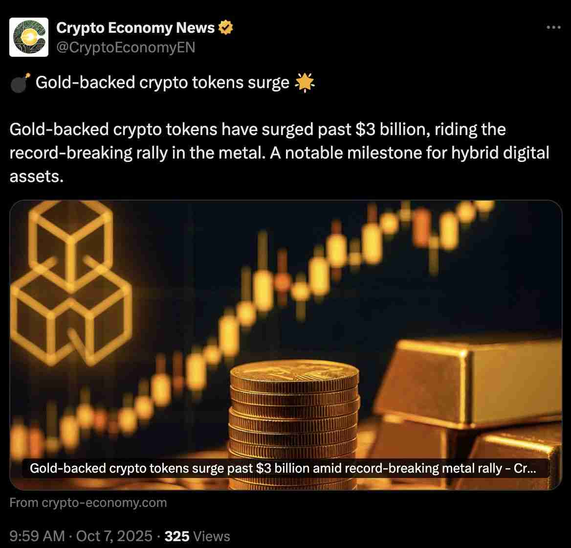 黄金支持代币是什么?为何能突破$30亿市值?一文解析