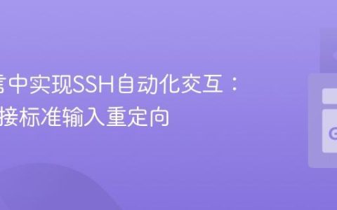 Go语言中实现SSH自动化交互：避免直接标准输入重定向