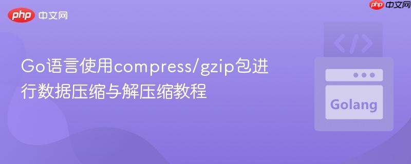 Go语言使用compress/gzip包进行数据压缩与解压缩教程
