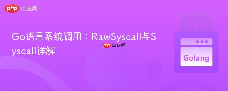 Go语言系统调用：RawSyscall与Syscall详解