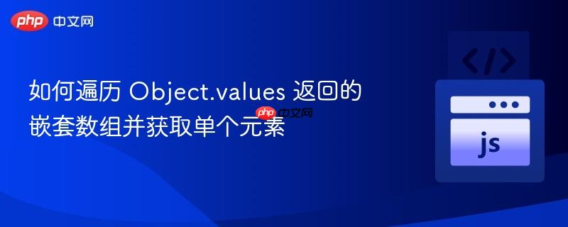 如何遍历 Object.values 返回的嵌套数组并获取单个元素