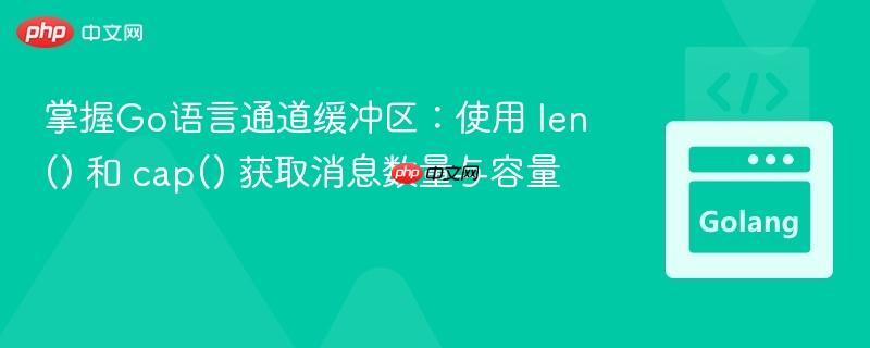 掌握Go语言通道缓冲区:使用 len() 和 cap() 获取消息数量与容量