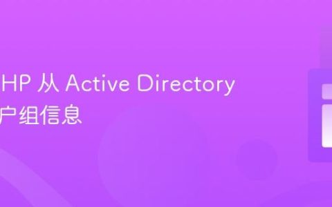 使用 PHP 从 Active Directory 获取用户组信息