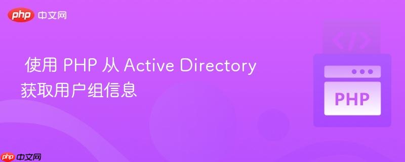 使用 PHP 从 Active Directory 获取用户组信息