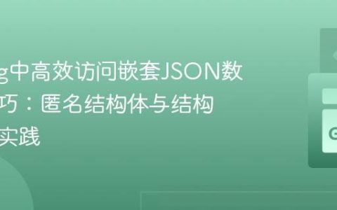 Golang中高效访问嵌套JSON数据的技巧：匿名结构体与结构体标签实践