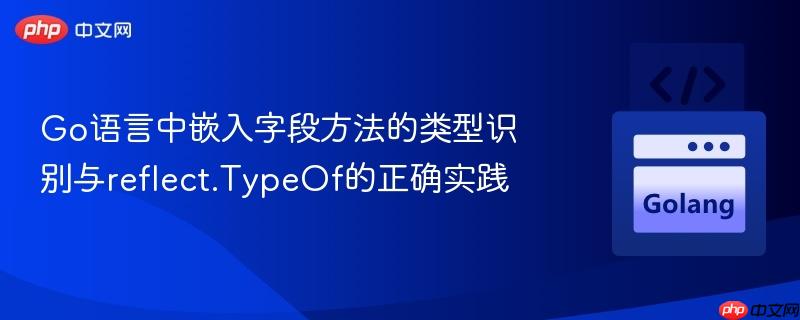 Go语言中嵌入字段方法的类型识别与reflect.TypeOf的正确实践