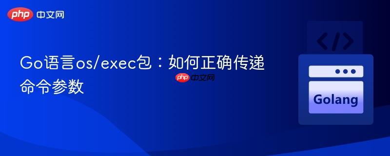 Go语言os/exec包:如何正确传递命令参数