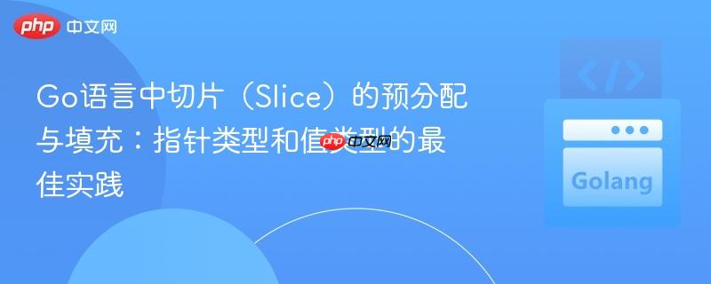 Go语言中切片(Slice)的预分配与填充:指针类型和值类型的最佳实践