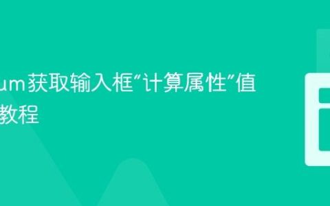 Selenium获取输入框“计算属性”值的实战教程