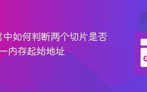 Go语言中如何判断两个切片是否引用同一内存起始地址