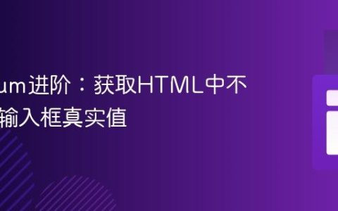Selenium进阶：获取HTML中不可见的输入框真实值