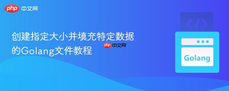 创建指定大小并填充特定数据的golang文件教程