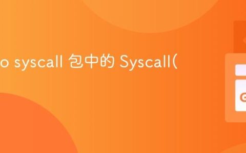 理解 Go syscall 包中的 Syscall() 函数