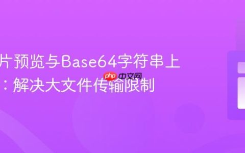 前端图片预览与Base64字符串上传优化：解决大文件传输限制