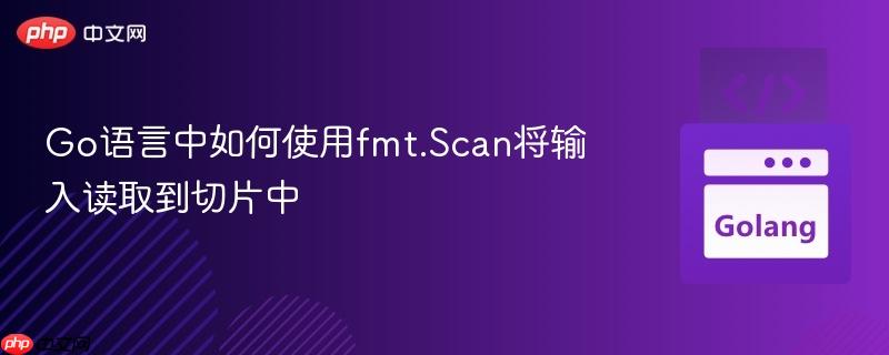 Go语言中如何使用fmt.Scan将输入读取到切片中