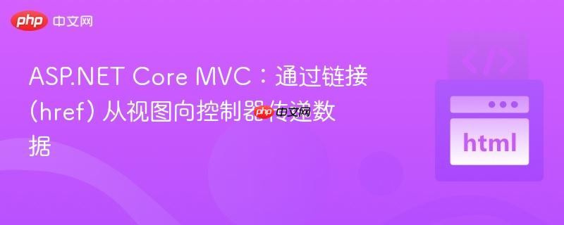 asp.net core mvc:通过链接 (href) 从视图向控制器传递数据