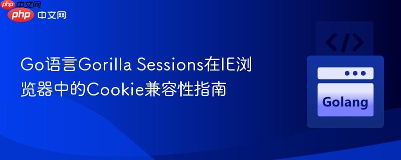 Go语言Gorilla Sessions在IE浏览器中的Cookie兼容性指南