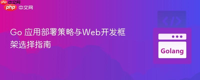 Go 应用部署策略与Web开发框架选择指南