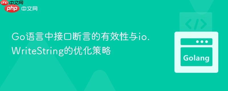 Go语言中接口断言的有效性与io.WriteString的优化策略