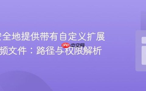 PHP 安全地提供带有自定义扩展名的视频文件：路径与权限解析