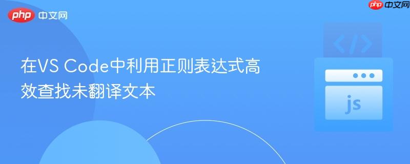 在vs code中利用正则表达式高效查找未翻译文本