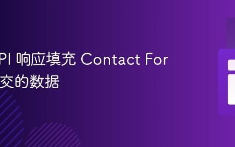 使用 API 响应填充 Contact Form 7 提交的数据