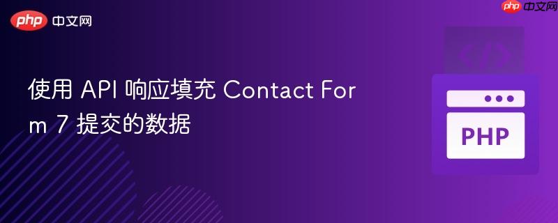 使用 api 响应填充 contact form 7 提交的数据