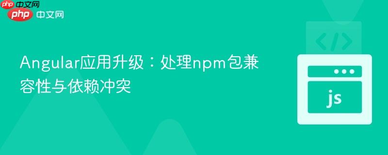 Angular应用升级:处理npm包兼容性与依赖冲突
