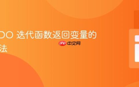 使用 PDO 迭代函数返回变量的正确方法