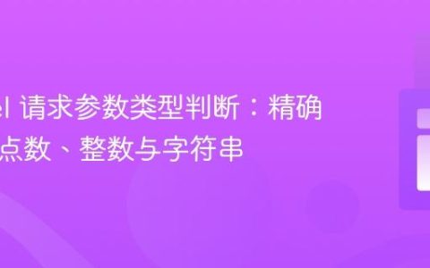 Laravel 请求参数类型判断：精确识别浮点数、整数与字符串