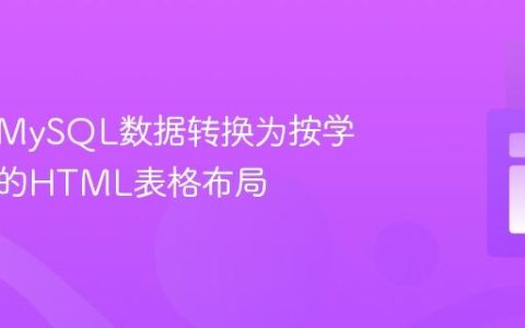 如何将MySQL数据转换为按学期分组的HTML表格布局